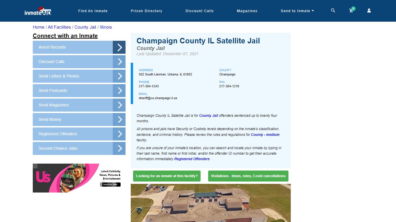 Champaign County IL Satellite Jail - Inmate Locator - Urbana, IL